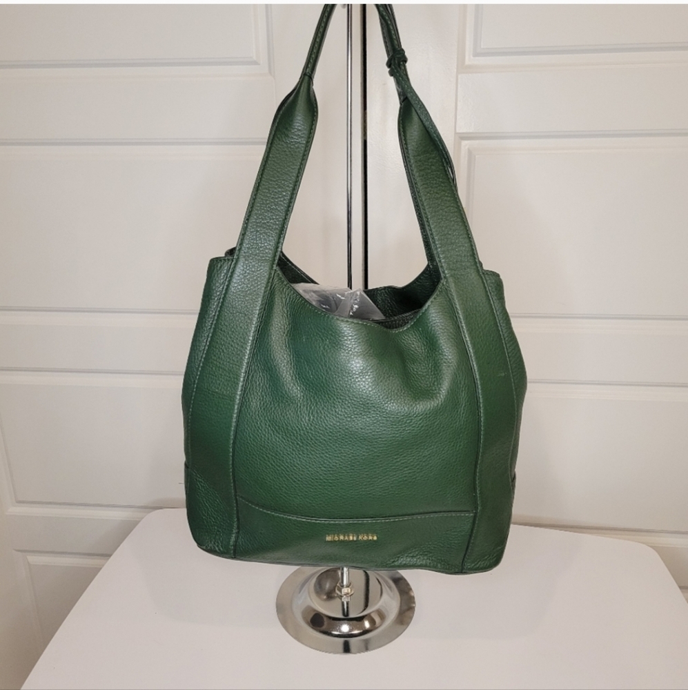 Michael Kors Green Structured Shoulder Bag